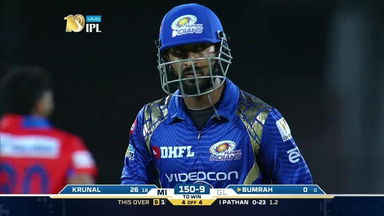 M35: GL vs MI – Jasprit Bumrah Wicket