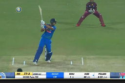 IND vs WI 2019, 2nd T20I: Shivam Dube Six