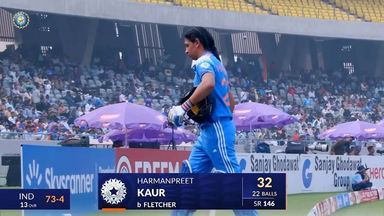 IND-W vs WI-W 2024, 3rd ODI: Harmanpreet Kaur Wicket