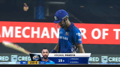 M05: KKR vs MI – Krunal Pandya Wicket