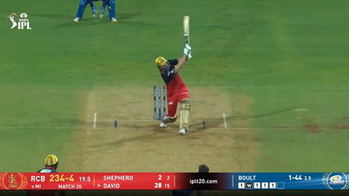 IPL 2026 M20: MI vs RCB - Tim David Six