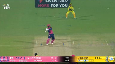 IPL 2025 M11: RR vs CSK - Nitish Rana Six