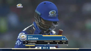M25: MI vs DD – Rohit Sharma Wicket