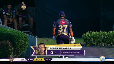 M29: KKR vs CSK – Robin Uthappa Wicket