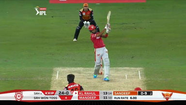 M43: KXIP vs SRH – KL Rahul Six