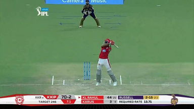 M44: KXIP vs KKR –  KL Rahul Six