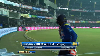 IND vs SL 2017, 2nd T20I: Niroshan Dickwella Wicket