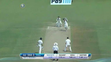 India vs NZ 2016, 3rd Test day 2: Ajinkya Rahane six