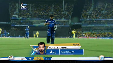 Q1: MI vs CSK – Rohit Sharma Wicket
