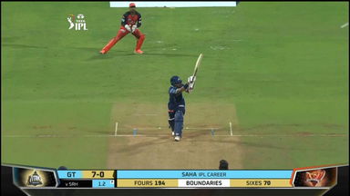 M40: GT vs SRH – Wriddhiman Saha Six