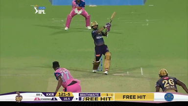 M43: KKR vs RR – Dinesh Karthik Six