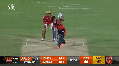 M14: SRH vs PBKS – Rahul Tripathi Six