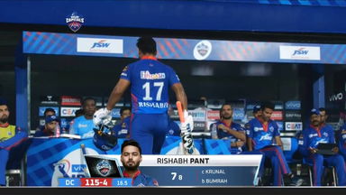 M13: DC vs MI   – Rishabh Pant Wicket