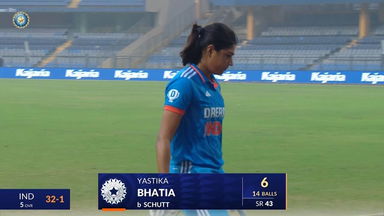 IND-W vs AUS-W 2023-24, 3rd ODI: Yastika Bhatia Wicket
