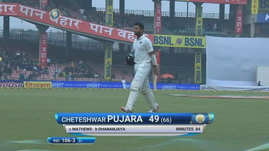 IND vs SL 2017, 3rd Test Day 4: Cheteshwar Pujara Wicket