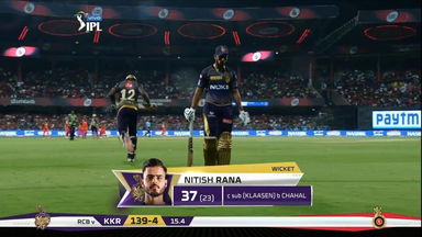 M17: RCB vs KKR – Nitish Rana Wicket