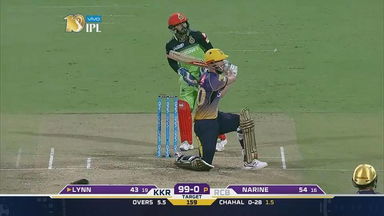 M46: RCB vs KKR – Chris Lynn Six