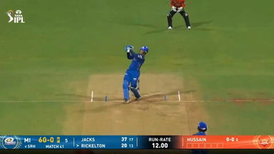 IPL 2026 M41: MI vs SRH - Ryan Rickelton Six