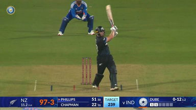 IND vs NZ 2026, 1st T20I: Glenn Phillips Six