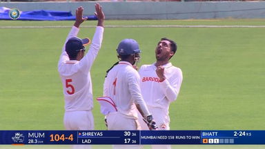 Ranji Trophy 2024/25, Baroda vs Mumbai: Bhargav Bhatt's splendid 6/55 wins it for Baroda