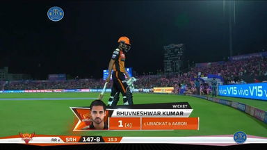 M45: RR vs SRH – Bhuvneshwar Kumar Wicket
