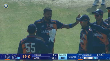 Vijay Hazare Trophy 2025-26, Baroda vs Chandigarh: Hardik Pandya leads from the front with 3/66