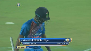 IND vs NZ 2017, 1st T20I: Hardik Pandya Wicket