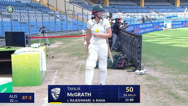 IND-W vs AUS-W 2023-24, 1st Test: Tahlia McGrath Wicket