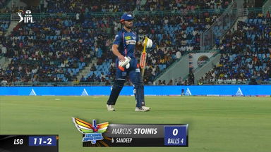 M44: LSG vs RR – Marcus Stoinis Wicket