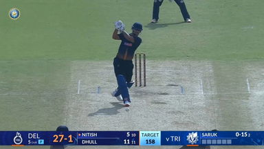 SMAT 2025, Delhi vs Tripura: Captain Nitish Rana spearheads Delhi's charge with 45(40)