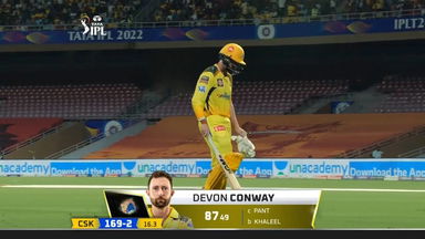 M55: CSK vs DC – Devon Conway Wicket