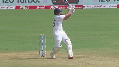 A Rohit double pull shot on display