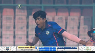 Yash Thakur's impressive 3/17 against Maharashtra