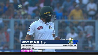 IND vs BAN 2019, 2nd Test, Day 1: Mehidy Hasan Wicket