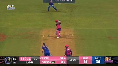 M14: MI vs RR – Riyan Parag Six