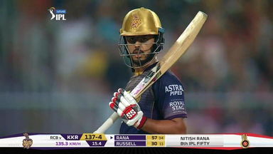 Nitish Rana's valiant 85* off 46