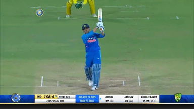 Dhoni's SMASH into the stands