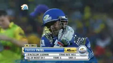 M43: CSK vs MI – Parthiv Patel Wicket