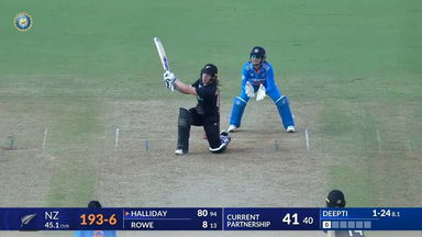 IND-W vs NZ-W 2024, 3rd ODI: Brooke Halliday Six