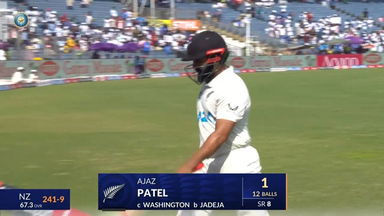 IND vs NZ 2024, 2nd Test: Ajaz Patel Wicket