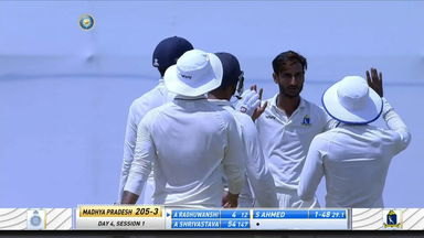 Ranji Trophy 2021-22, Bengal v Madhya Pradesh, SF-1: Madhya Pradesh 2nd Innings Fall of Wickets