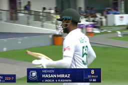 IND vs BAN 2024, 1ST Test: Mehidy Hasan Miraz Wicket