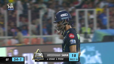 Q2: GT vs MI – Wriddhiman Saha Wicket