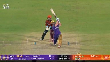 IPL 2025 M68: SRH vs KKR - Ramandeep Singh Six