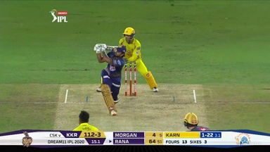 M49: CSK vs KKR – Nitish Rana Six