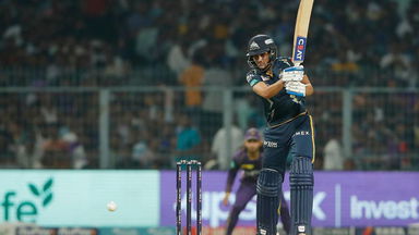 Thumped: Shubman Gill's three cracking fours off Harshit