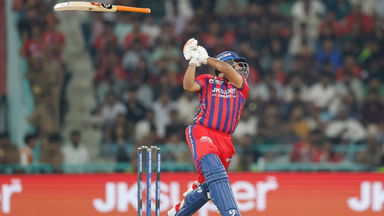 Pant loses his bat, but gets a FOUR!