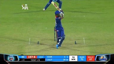 M02: DC vs MI – Lalit Yadav Six