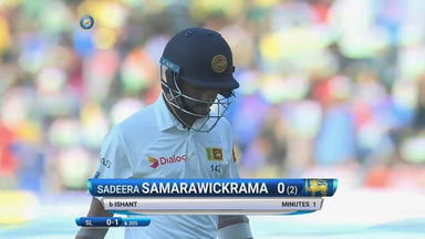 IND vs SL 2017, 2nd Test Day 3: Sadeera Samarawickrama Wicket