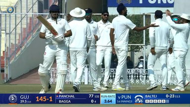 Ranji Trophy 2023/24, Punjab vs Gujarat: Gujarat 1st Innings Fall of Wickets